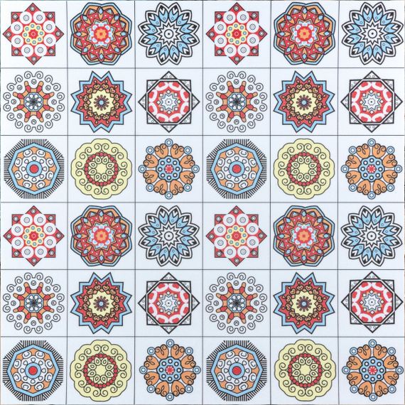 Самоклеюча вінілова плитка 600х600х1,5мм, ціна за 1 шт. (СВП-204) Матова SW-00000511