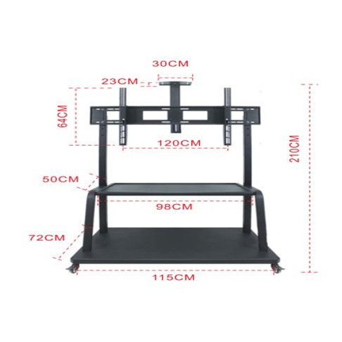 Кронштейн для TV PiPo PP- 2100A, 40 "-70"-100 ", до 65кг, без наклона, Black