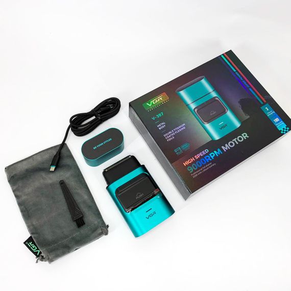 Аккумуляторный прибор для удаления волос VGR V-307, Профессиональная электробритва бритва для бороды PJ-97 | Зображення 3