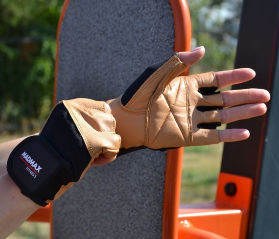 Рукавички для фітнесу MadMax MFG-444 Fitness Brown XL | Зображення 7