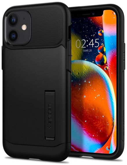 Чехол Spigen для Apple iPhone 12 mini Slim Armor, Black (ACS01545) | Зображення 7