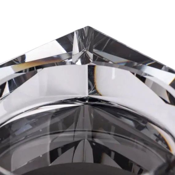 Стеклянная пепельница для сигарет 13х13х4 см пепельница квадратная настольная Серая HP-4-131 | Зображення 2