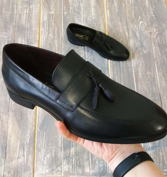 Шкіряні туфлі лофери чорні  - 44 розмір | Зображення 5