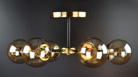 Люстра стельова на 6 лампочок 26486 Латунь 26х65х65 см.