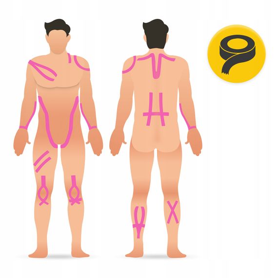 Стрічка кінезіологічна (кінезіо тейп) 4FIZJO 5 см x 31 м Sky Pink (P-5905973405553) | Зображення 4