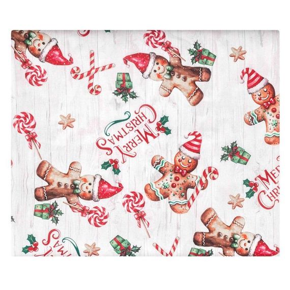 Скатерть Ardesto Christmas Gingerbread ART07HG 120х140 см красная