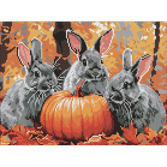 Алмазна мозаїка "Кролячі пригоди" ©art_selena_ua AMO8079, 30х40 см