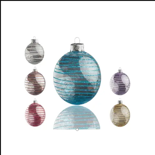 Ялинкова куля Ниточка d10 см прозорий КС | Зображення 1