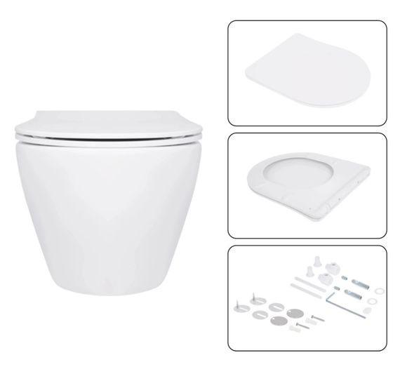 Набір Qtap Nest 4 в 1 підвісний унітаз Jay Ultra Quiet 520x360x320 + комплект інсталяції QT07335175W48189 | Зображення 2