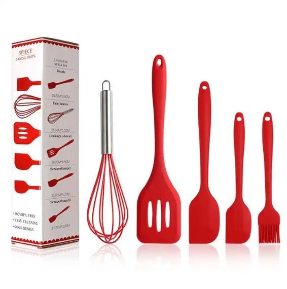 Набір кухонного приладдя kitchenWare OldBro 5 предметів Червоний