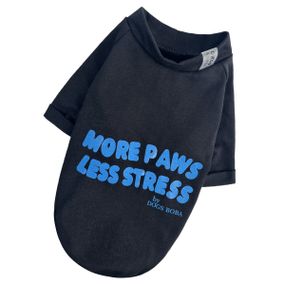 Футболка Less Stress чорна  F-98