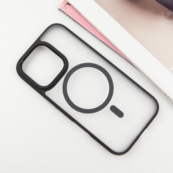 TPU+PC чохол Blueo Skin Friendly Frosted with MagSafe для Apple iPhone 16 Pro (6.3") Чорний | Зображення 1