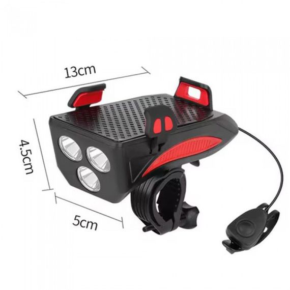 Фара вело велосипедная для велосипедов FY-319B-3LM, Фара с аккумулятором на руль велосипеда XP-48 | Зображення 1