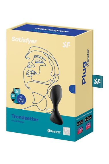 Анальний смарт-вібратор Satisfyer Trendsetter Plug Vibrating чорний Sex Aura | Зображення 6