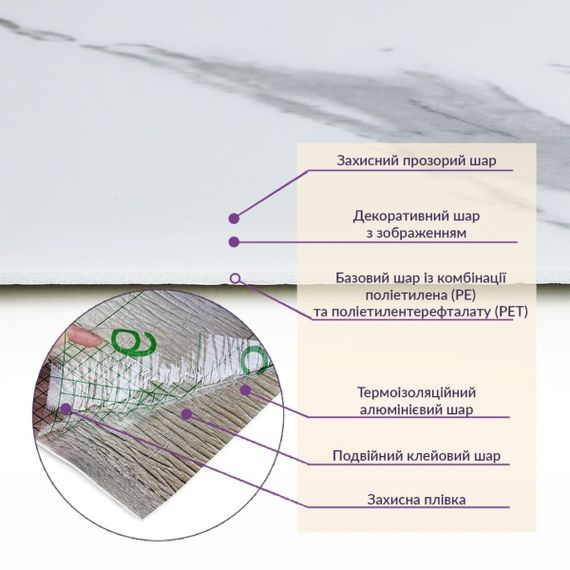 Самоклеюча стінова PET плитка у рулоні 600х3000х2мм SW-00001703 | Зображення 4