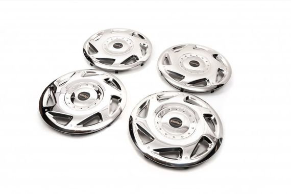 Колпаки из нержавейки ОЭМ (1-каточный, 4 шт) для Mercedes Sprinter W907/W910 2018- гг