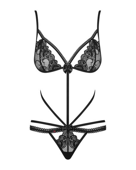 Боді Obsessive Wonderia Чорний S/M | Зображення 4