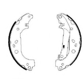 Тормозные колодки Bosch барабанные задние FORD Transit Connect 1,8 "02 0986487667