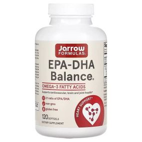 Витаминно-минеральный комплекс Jarrow Formulas Рыбий жир баланс, EPA-DHA Balance, 120 гелевых капсул