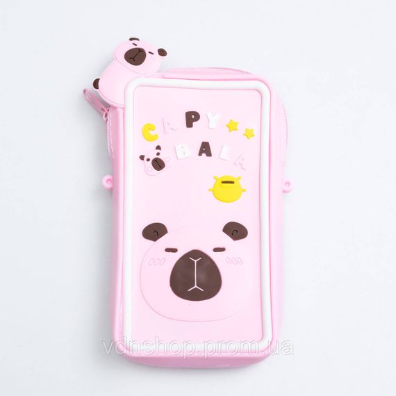 Дитяча силіконова сумочка-гаманець 7*10*3 см Рожевий HP-55-17P | Зображення 1