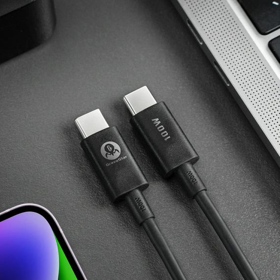 Дата кабель USB-C to USB-C 1.5m GravaStar (GRAVASTARTC_BLK) | Зображення 1