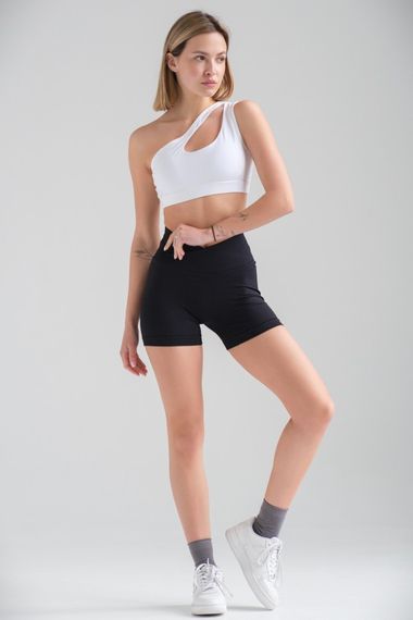 Жіночий Спортивний Топ З Ефектом Push Up На Одне Плече Without Yoga  White | Зображення 4