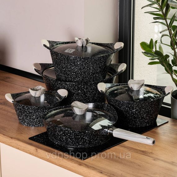 Набор посуды из 5 предметов, алюминий, толстое дно MGC HP-4-409 | Зображення 7