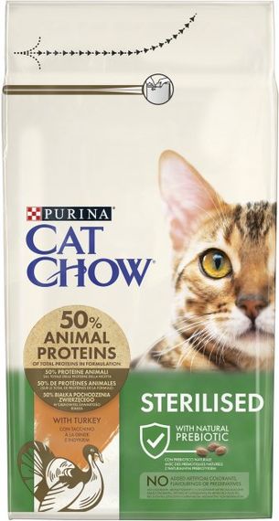 Сухий корм для кішок Purina Cat Chow Sterilised з індичкою 15 кг
