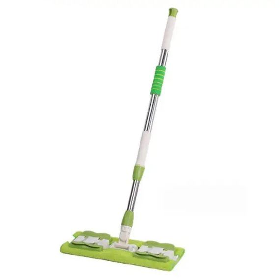 Швабра полотер для быстрой уборки с насадкой из микрофибры на зажимах с запаской. JI-892 Цвет: зеленый | Зображення 3