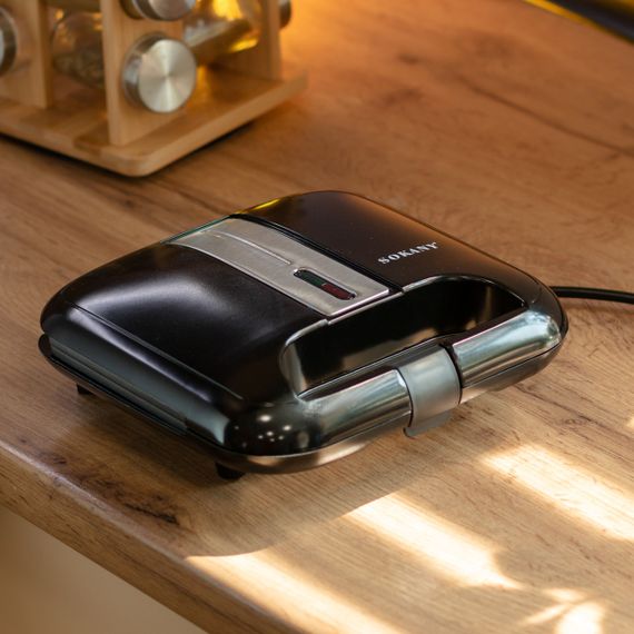 Вафельниця з антипригарним покриттям, швидким нагріванням і квадратною формою вафель 750 Вт Sokany SK-08070 | Зображення 8