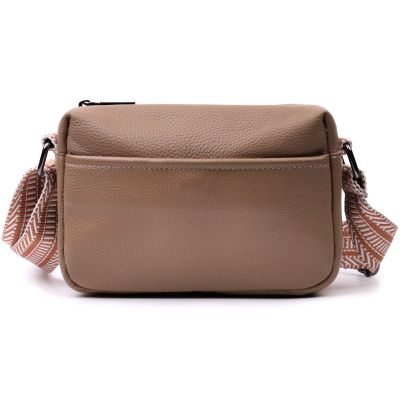 Сумка Vintage На одне відділення з натуральної шкіри Бежева (22604) | Зображення 1