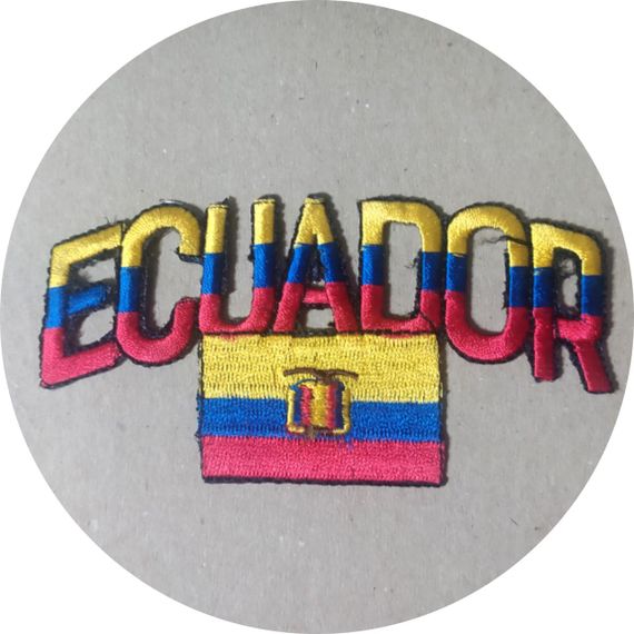 Нашивка на одежду (термо) Флаг Ecuador 110*54 мм Червоний