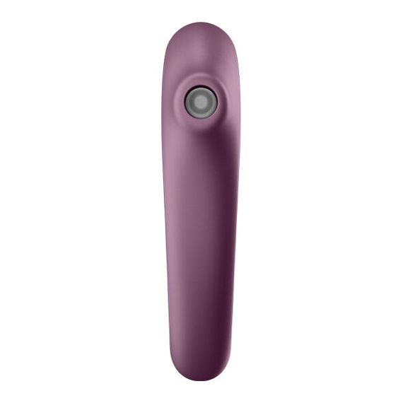 Вакуумний стимулятор з вібрацією Satisfyer Dual Kiss, Бордовий | Зображення 1