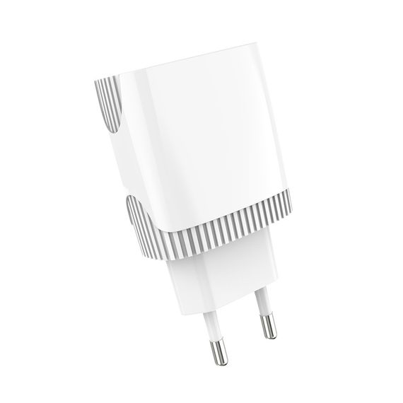 Мережевий зарядний пристрій Aspor A811 (2USB/2.4 A) + USB-кабель Type-C-білий | Зображення 1