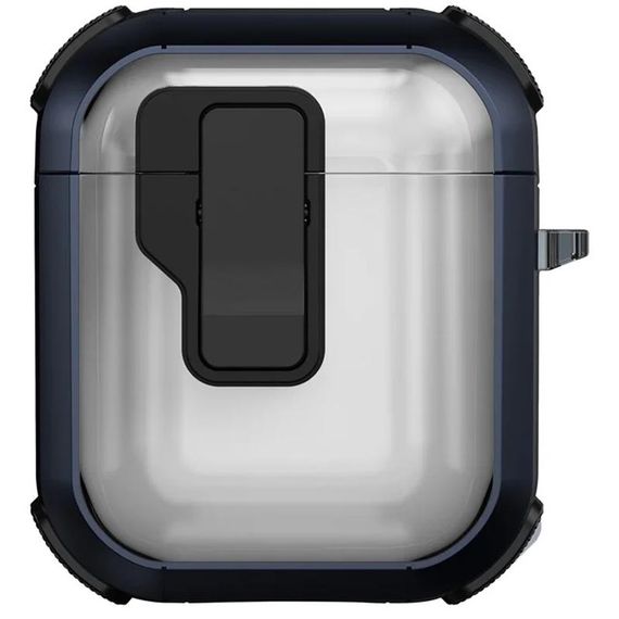Футляр протиударний Locking Button для навушників Airpods 1/2 Blue
