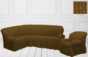 Чохол на кутовий диван + крісло 28-Гірчичний