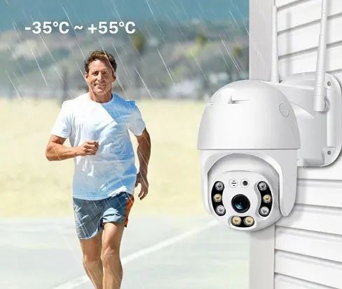 Уличная поворотная IP камера видеонаблюдения WiFi N3 6913 - 2mp ICSee - камера наружного наблюдения для дома