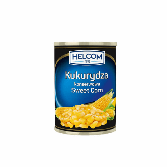 Кукуруза консервированная сахарная (сладкая) 400г Helcom Sweet Corn в ж/б, Польша