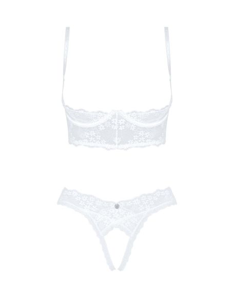 Эротический комплект Obsessive Heavenlly 2-pcs cupless set XL/2XL, открытая грудь, с доступом sexstyle | Зображення 2