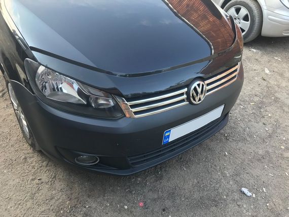 Накладки на решетку (2 шт, нерж) OmsaLine - Итальянская нержавейка для Volkswagen Caddy 2010-2015 гг | Зображення 6