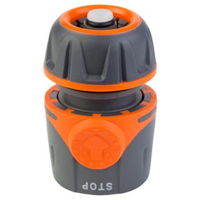 Конектор 1/2" Flora швидкознімний для шланга 1/2" аквастоп (ABS+TPR) (5015494)