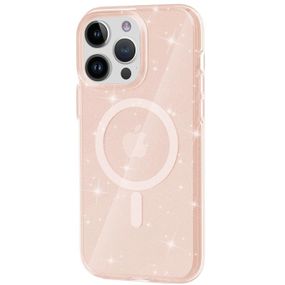 Чехол TPU Galaxy Sparkle (MagFit) для Apple iPhone 14 Pro Max (6.7") Gold+Glitter