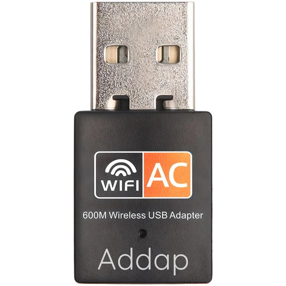 Двухдиапазонный WiFi адаптер c USB подключением Addap UWA-01 | 2,4 ГГц/5 ГГц, 600 Мбит/с (7765) | Зображення 1