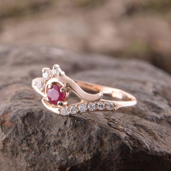 Кольцо из красного золота с рубином 20.5 | Зображення 6