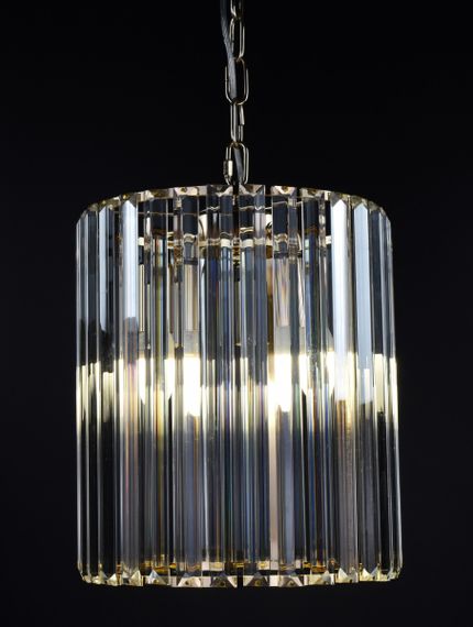 Люстра підвісна на 4 лампочки 26884 Золото 40-200х31х31 см. | Зображення 3