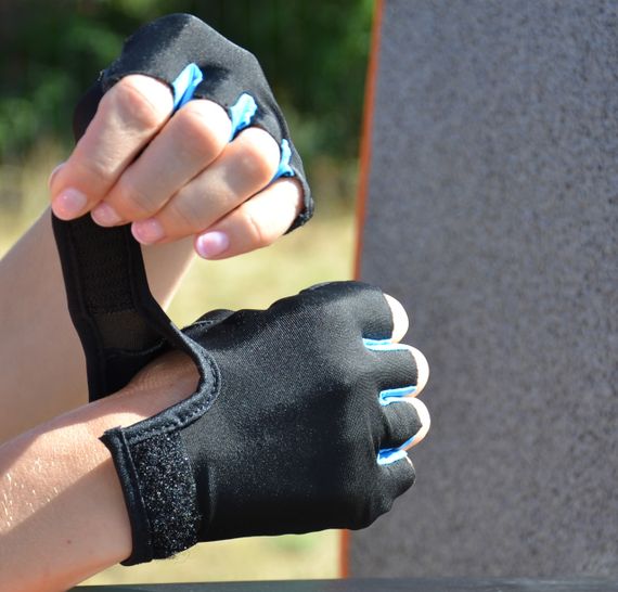 Рукавички для фітнесу MadMax MFG-251 Rainbow Turquoise L | Зображення 6