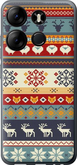 Чехол на Tecno Spark Go 2023 BF7 Рождественский орнамент "3303u-2952-17620"