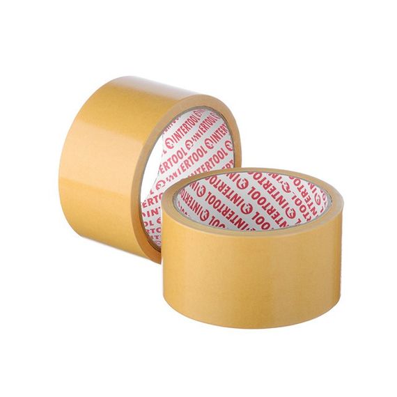 Скотч двосторонній 50 мм*10 м на поліпропіленовій основі INTERTOOL KT-09521