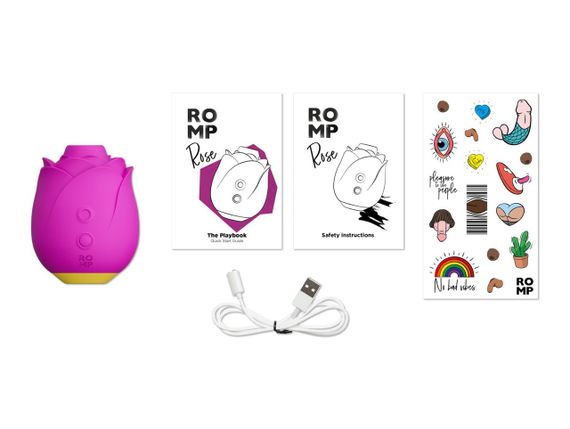 Вакуумний кліторальний стимулятор Romp Rose у формі троянди водонепроникний з 10 режимами стимуляції | Зображення 4