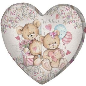 Подушка сердце 3D With love! 40х40х7,5 см (3DPS_18L031)
